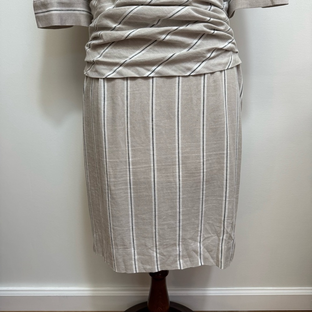 Finley Bohemian Stripe Linen Blend Wrap Dress - Picture 10 of 12